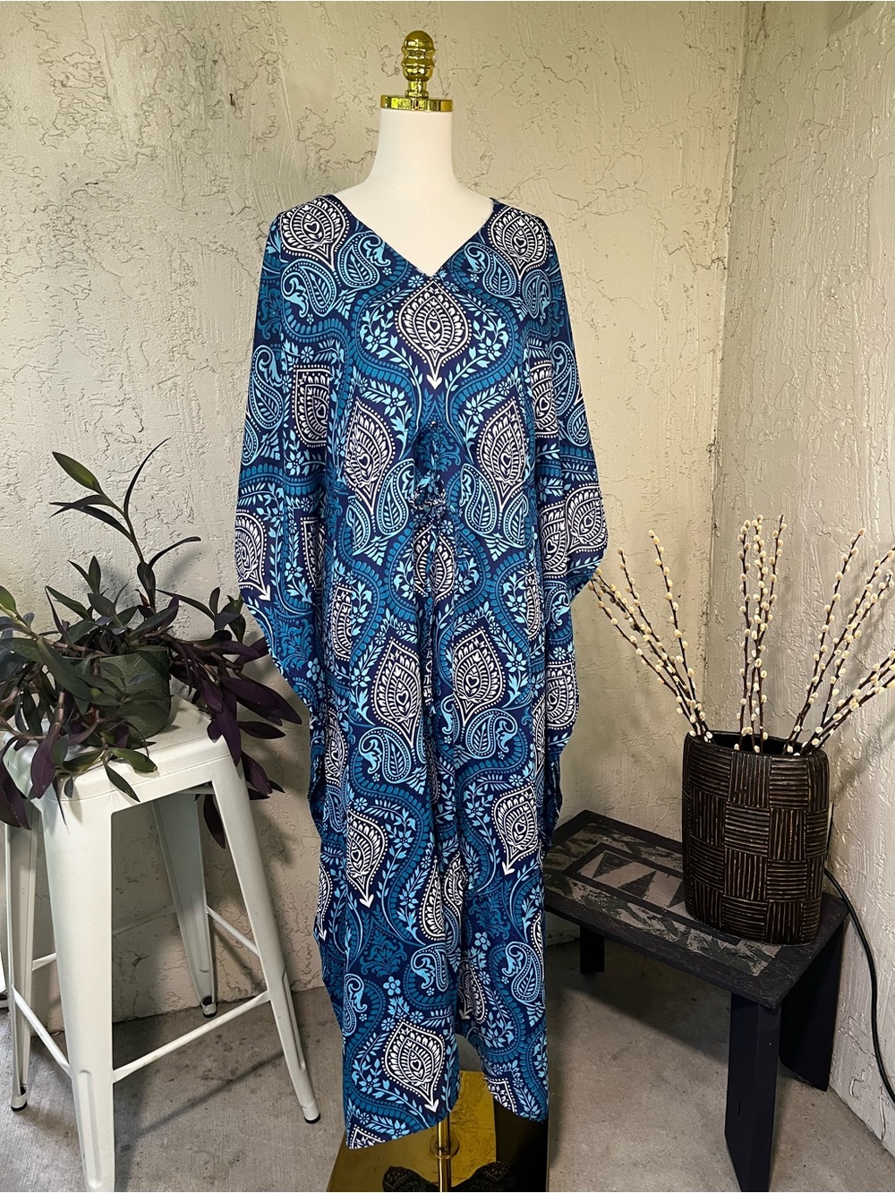 MIB Blue Cover-Up Kaftan free size
